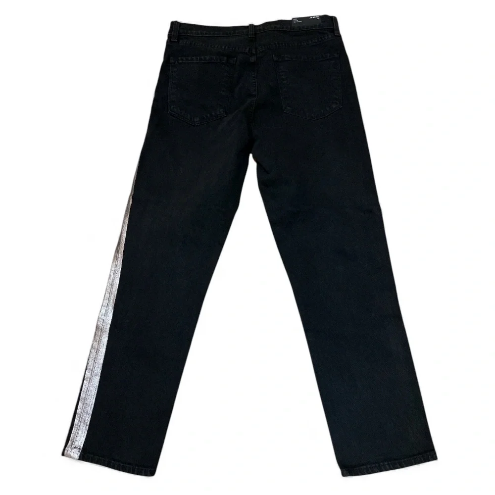 Women's J Brand Ruby High-Rise Cropped Cigarette Jean Black Silver Size 29